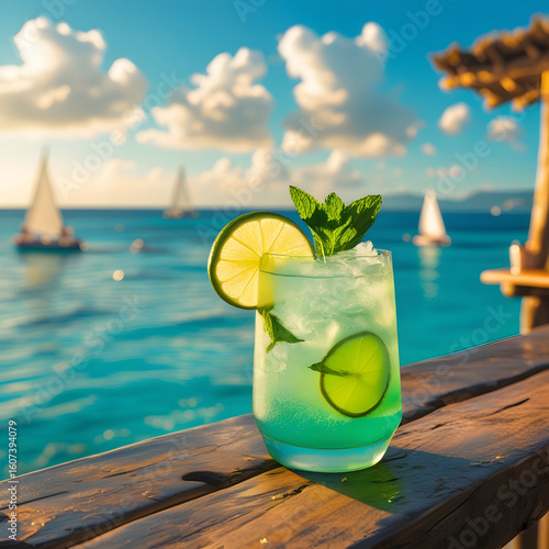 Close-up of drink in glass on table