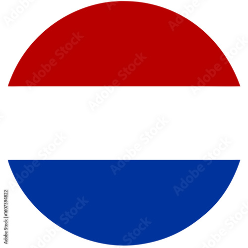 Dutch Netherland flag illustrator country flags round