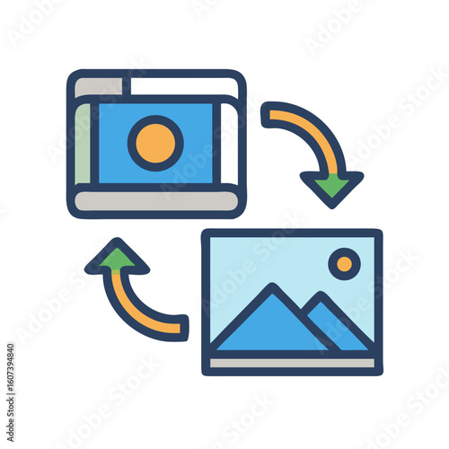 Data synchronization with two images switching or transferring data