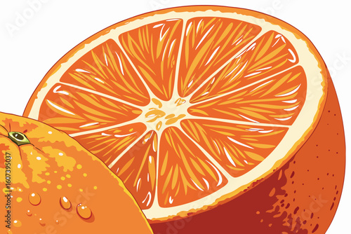  uicy orange, realistic close-up, photorealistic, high definition, hyper detailed, smooth skin, vibrant colors, 8k, cinematic lighting