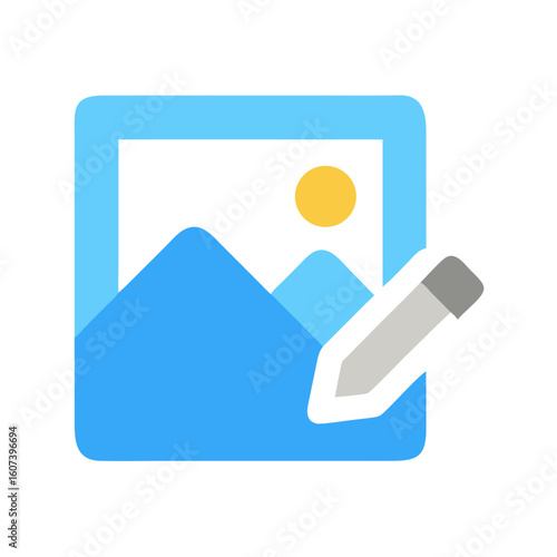Image editor icon for graphic design and content creation