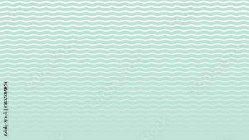 Turquoise and white gradient seamless pattern with wavy lines. Gradient background with wavy horizontal stripes.
