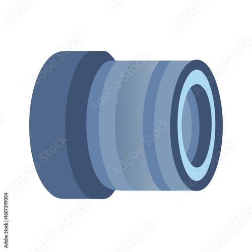 Blue abstract pipe illustration on a black background