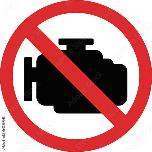 Turn Off Engine Sign