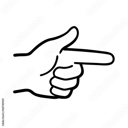 point hand gesture line art vector