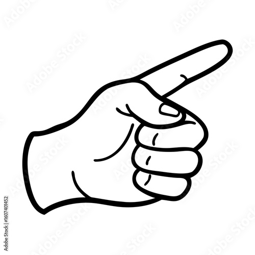point hand gesture line art vector