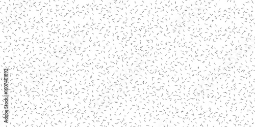Abstract background with randomly scattered short lines. Minimalist geometric texture in a Memphis style for a modern and chaotic poster design, vector illustration.