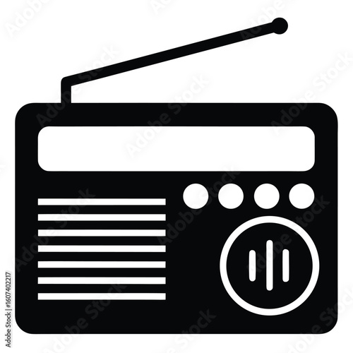 radio icon vector illustration