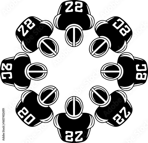 American football, team sport, huddle, Vector bundle