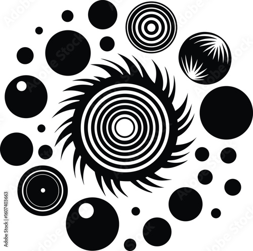 Abstract Brush Stroke 19 – Expressive Ink Burst for Bold Design