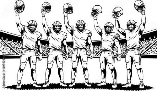 American football, team sport, huddle, Vector bundle