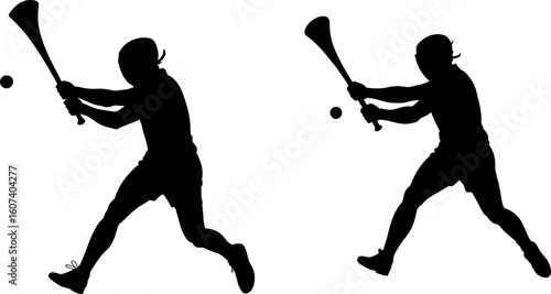 Wallpaper Mural Dynamic Hurling Player Silhouettes Torontodigital.ca
