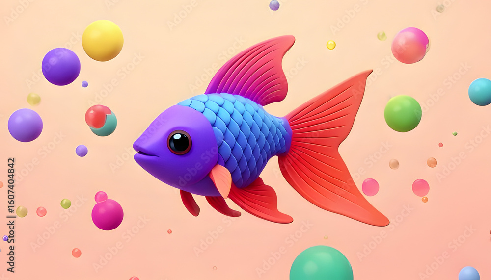 Fototapeta premium Sea fish image art design 