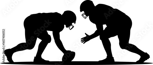 American football, team sport, huddle, Groupe vector Bundle