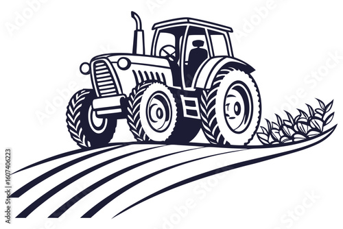tractor isolated on white background