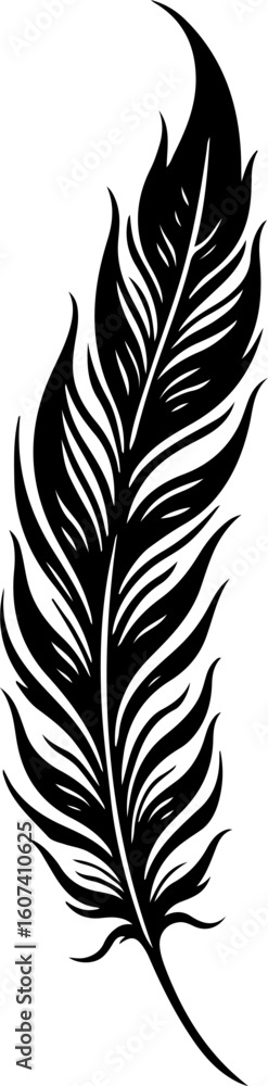 Obraz premium Tribal Feather Tattoo design vector graphics