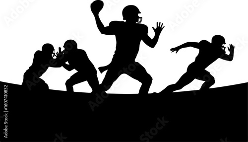 American football, team sport, huddle, vector bundle