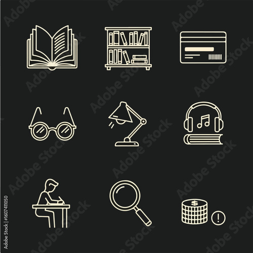 Study, learn, research, and invest with these educational icons