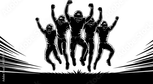 American football, team sport, huddle, vector bundle