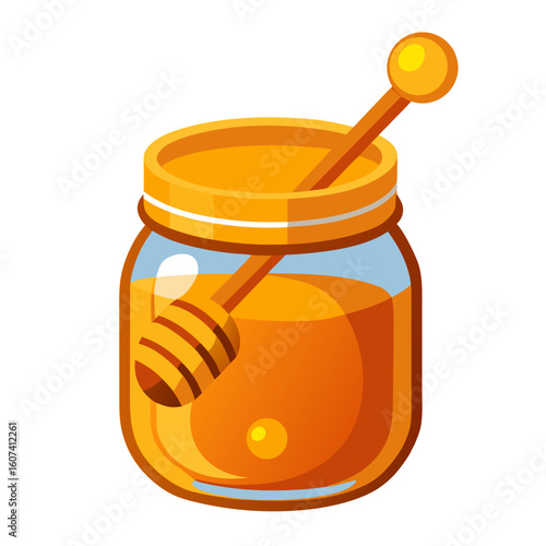 jar of honey and honeycomb
