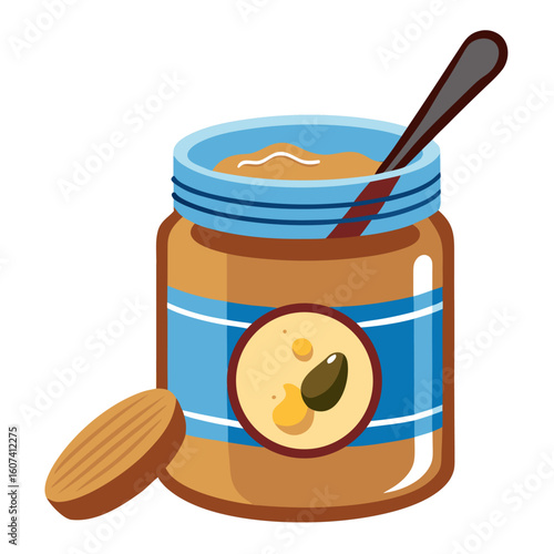 vector illustration of a jar of honey