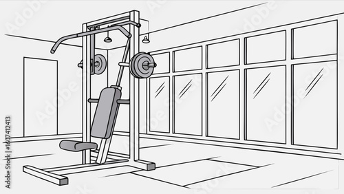 Gym equipment smith machine weight training fitness workout exercise strength training bodybuilding powerlifting