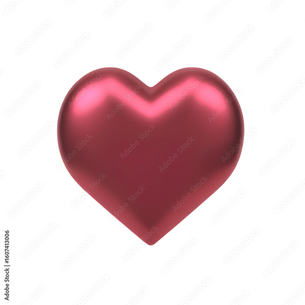 Holiday bright red heart 3d icon. Gradient christmas present in creative smooth style Holiday bright red heart 3d icon. Gradient christmas present in creative smooth style