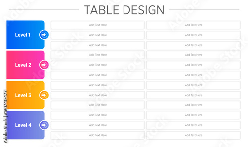 Versatile Table Designs, 1 Unique PowerPoint Layouts