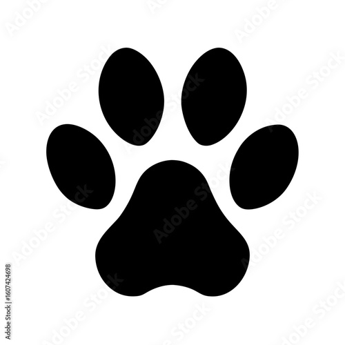 Dog Paw Print Vector Flat Clean Isolated
