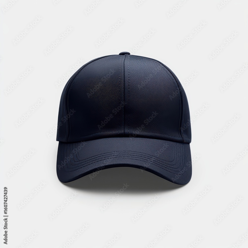 Fototapeta premium Navy Blue Baseball Cap Mockup. Clean, Minimalist Design, Professional Branding