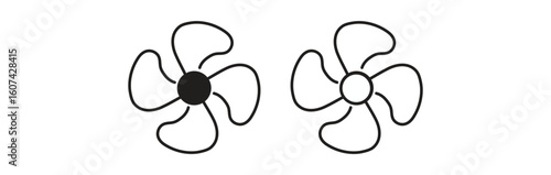 Cooling Fan icon, vector Airflow with Cooling Fan simple illustration