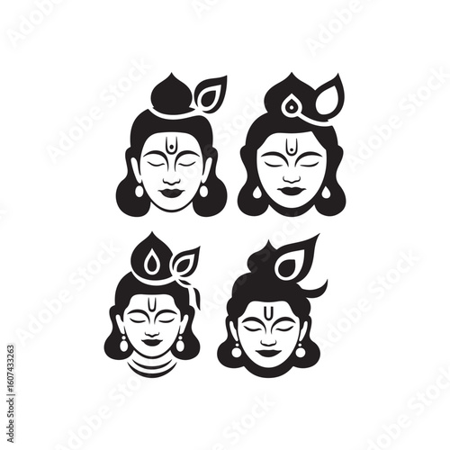 Different Faces of Hindu Deities