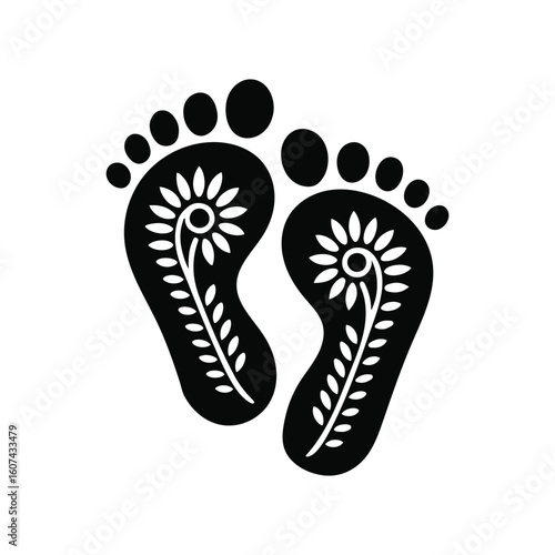 Decorative Footprints of Goddess Lakshmi