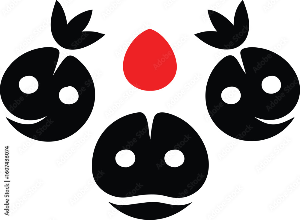 Obraz premium Dynamic abstract geometric shapes with a bold striking silhouette perfect for modern design projects and creative branding