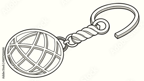 Globe keychain travel souvenir world map accessory adventure gift idea for globetrotters and travel lovers