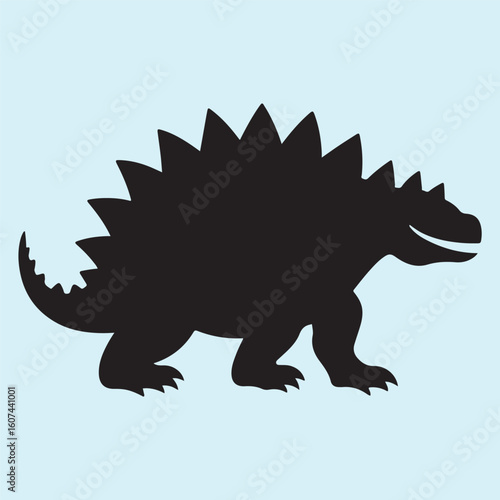 Stegosaurus Silhouette Illustration