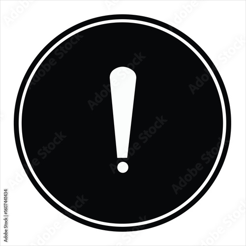 Urgent attention needed exclamation point for website alert and error notification design element