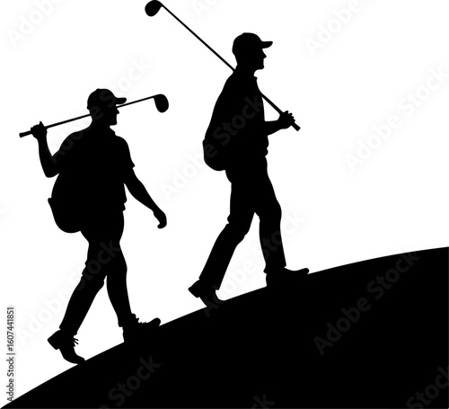 player, golf club, golf  ball, action, outdoor vector
