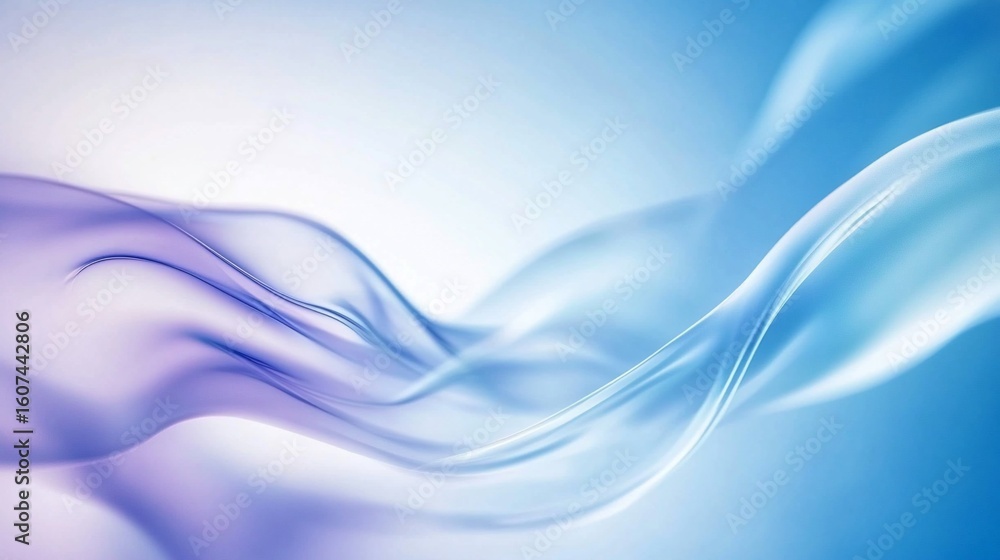 Obraz premium Abstract flowing gradient background with gentle waves of blues and violet colors