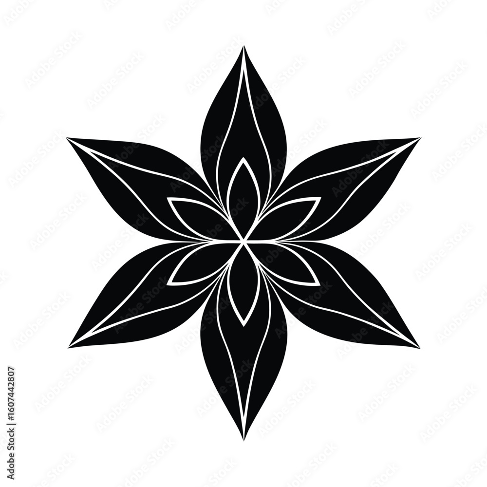 Fototapeta premium Abstract Trillium Pattern for Textiles