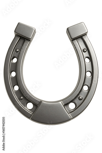 Metal horseshoe isolated on transparent background