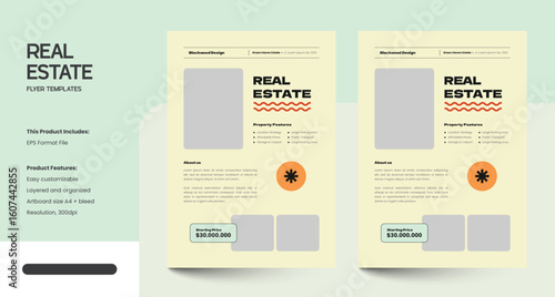 Clean, Modern and Professional Real Estate Flyer Design Template