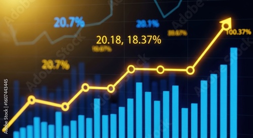 Minimalistic line graph depicting consistent stock price growth, showcasing promising investment opportunities.	

