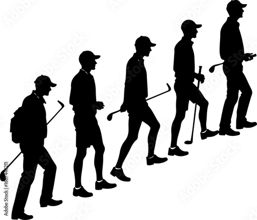 player, golf club, golf  ball, action, outdoor vector