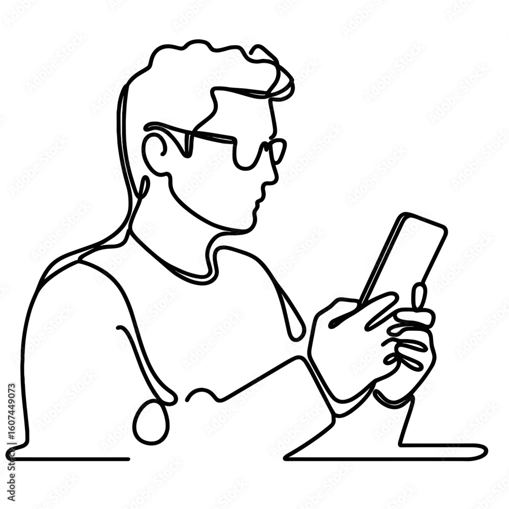 Person using smartphone at desk Person using smartphone at desk