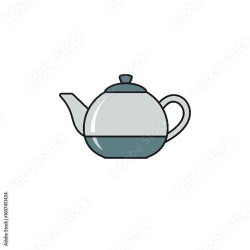 Elegant ceramic teapot designed for brewing and serving hot beverages.