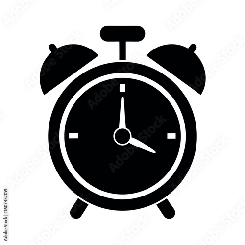 Alarm Clock Sharp Icon Vector Illustration