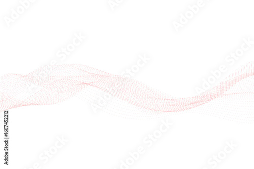 pink dotted wave on white background