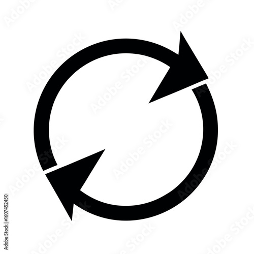 Arrow Going in a Route Loop Icon Vector Illustration