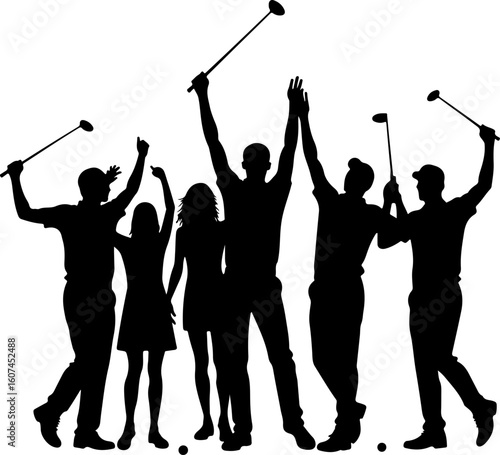Golf Swing Sequence man  player, golf club, vector bundle